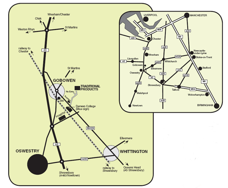 LOcation map for Traditional Products