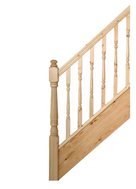 Pine staircase