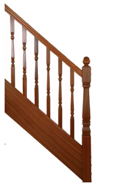 Sapele staircase